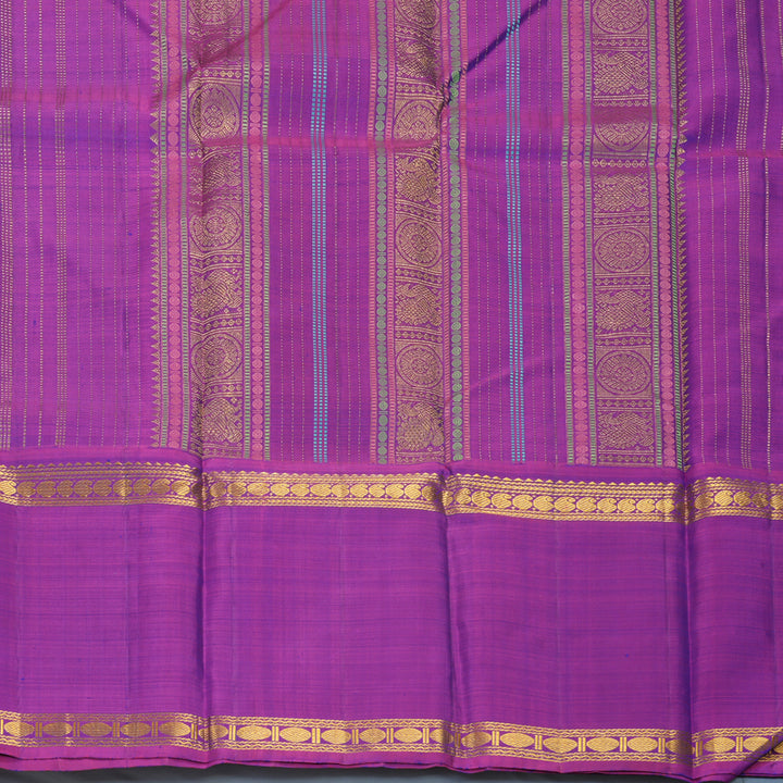 Hayagrivas Handloom Mayilkazhuthu Kanjivaram Silk Saree with Purple Border KBF474F2-1