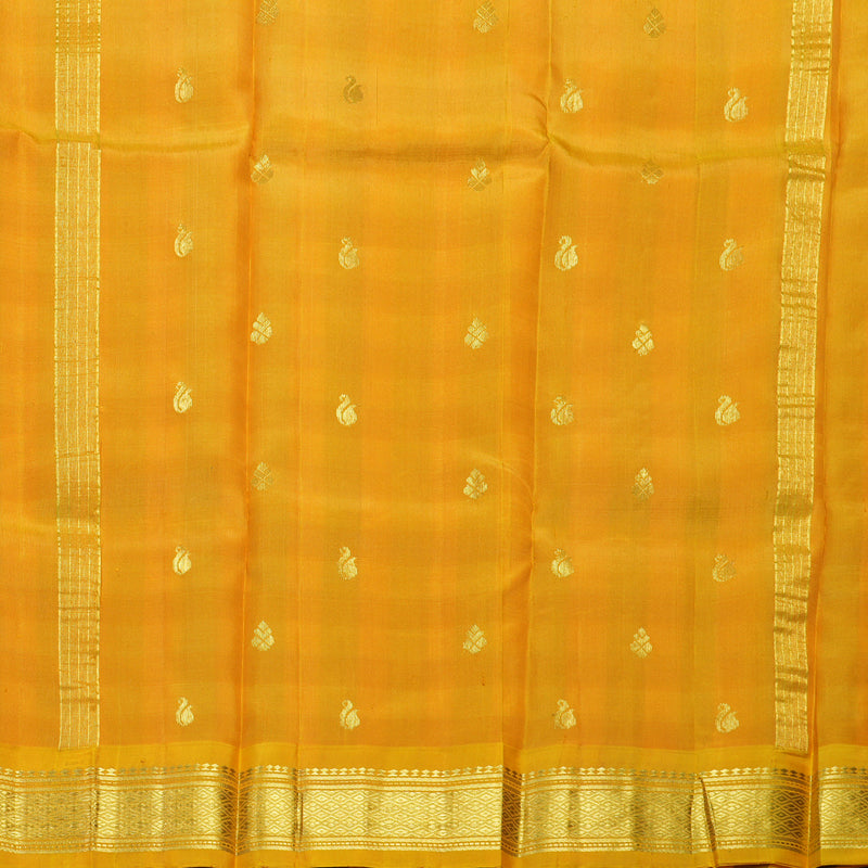 Hayagrivas Handloom Multicolour Checks Kanjivaram Silk Saree KBF47D1-5