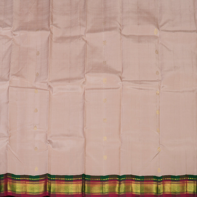 Hayagrivas Onion Pink Pure One-sided border Kanjivaram Silk Saree KBF47D3-9