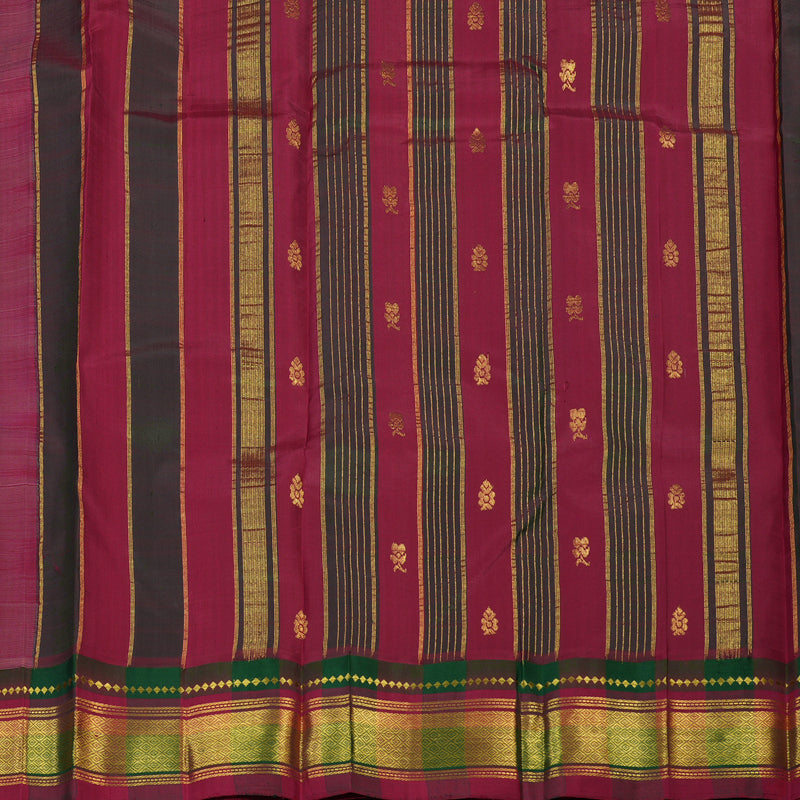 Hayagrivas Onion Pink Pure One-sided border Kanjivaram Silk Saree KBF47D3-9