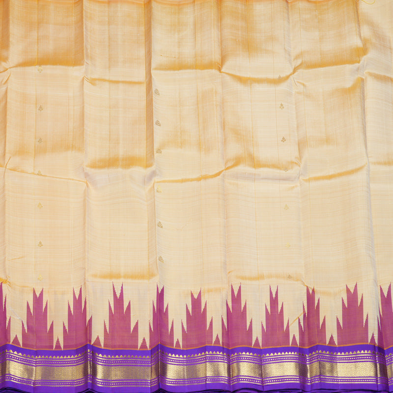 Hayagrivas Sandal Pure One-sided border Kanjivaram Silk Saree KBF47D5-5