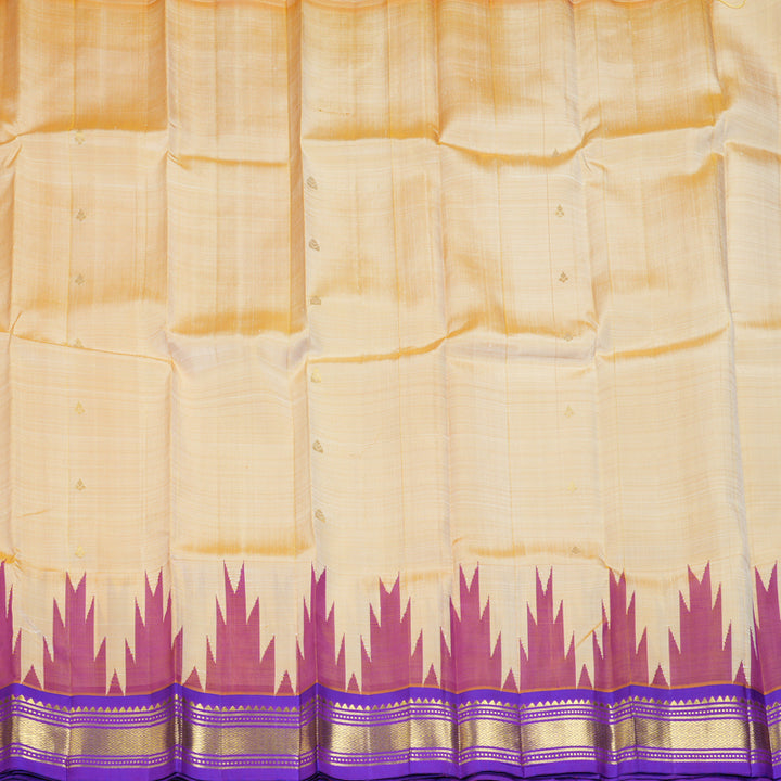 Hayagrivas Sandal Pure One-sided border Kanjivaram Silk Saree KBF47D5-5