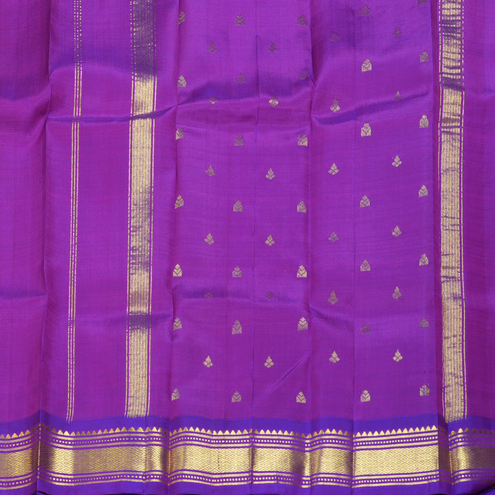 Hayagrivas Sandal Pure One-sided border Kanjivaram Silk Saree KBF47D5-5