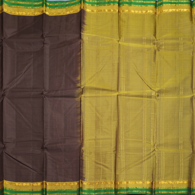 Hayagrivas Handloom Deep Snuff Kanjivaram Silk Saree KBF486F1-9