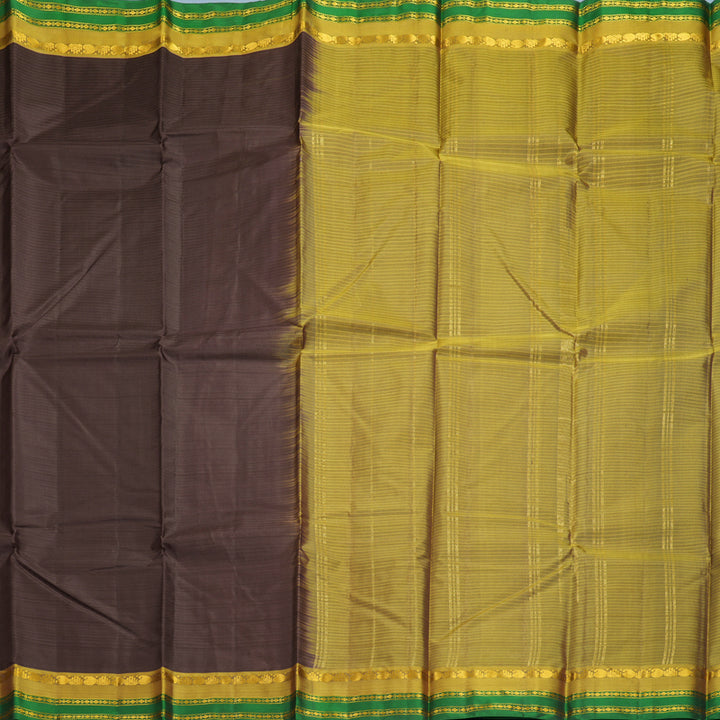 Hayagrivas Handloom Deep Snuff Kanjivaram Silk Saree KBF486F1-9
