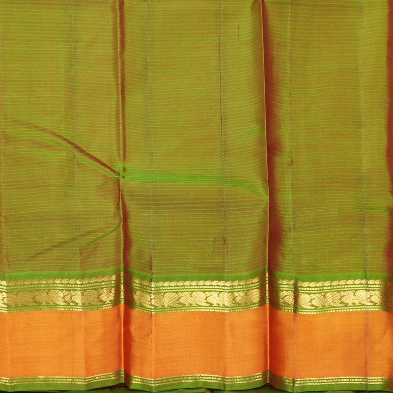 Hayagrivas Handloom Maroon Kanjivaram Silk Saree with Golden Orange Border KBF486F2-1
