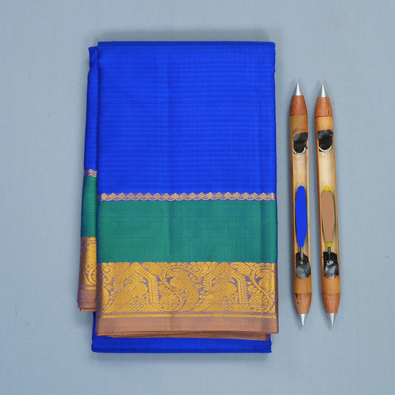 Hayagrivas Handloom Royal Blue Kanjivaram Silk Saree KBF486F2-10