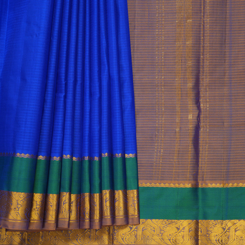 Hayagrivas Handloom Royal Blue Kanjivaram Silk Saree KBF486F2-10