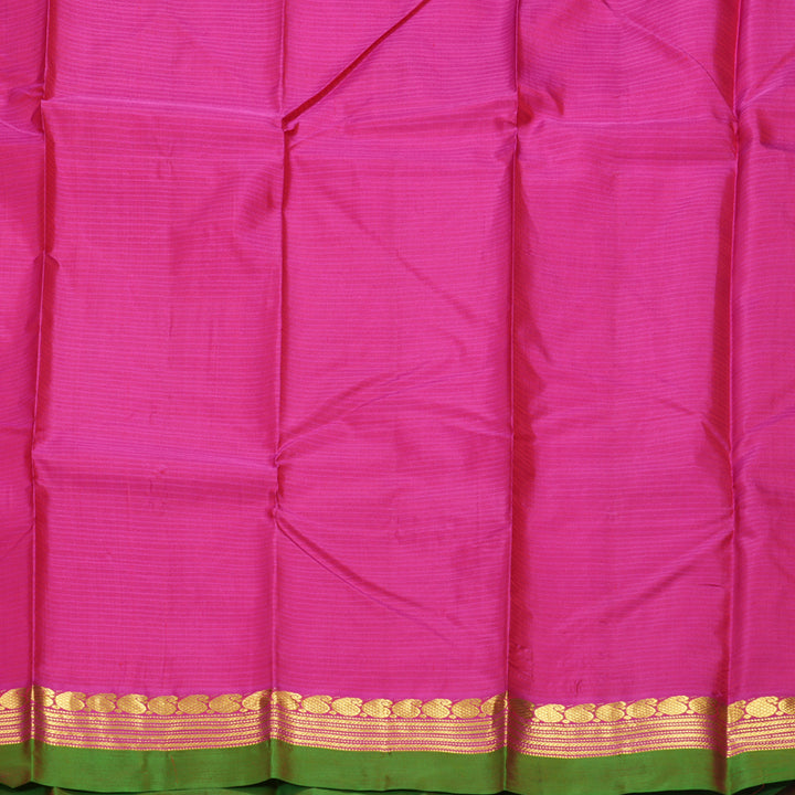 Hayagrivas Handloom Fanta Orange Kanjivaram Silk Saree with Pink Border KBF486F2-16