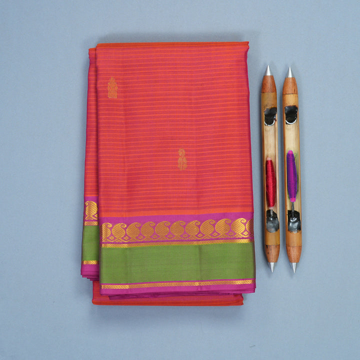 Hayagrivas Handloom Pink Kanjivaram Silk Saree KBF486F3-14