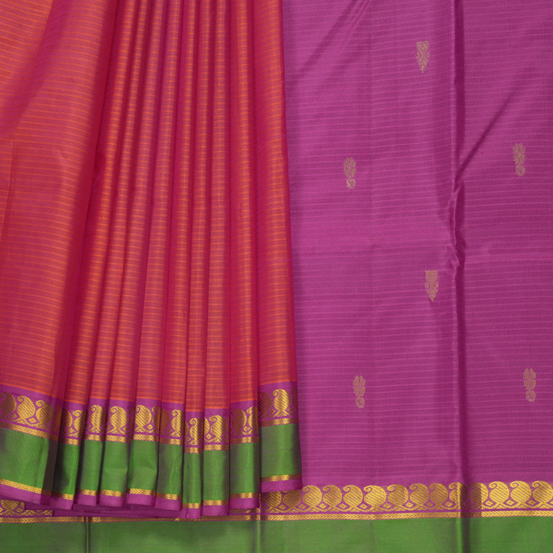 Hayagrivas Handloom Pink Kanjivaram Silk Saree KBF486F3-14