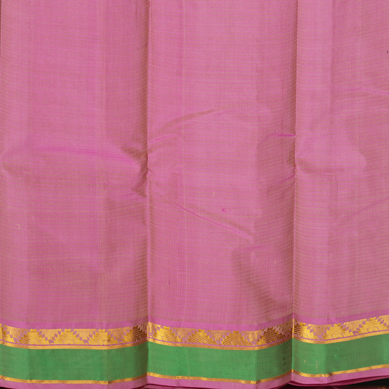 Hayagrivas Handloom Beige Kanjivaram Silk Saree with Green Border KBF486F3-16