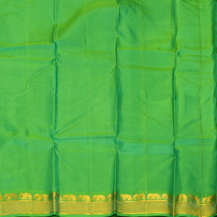 Hayagrivas Handloom Mint Green Kanjivaram Silk Saree with Parrot Green Border KBF486F3-27