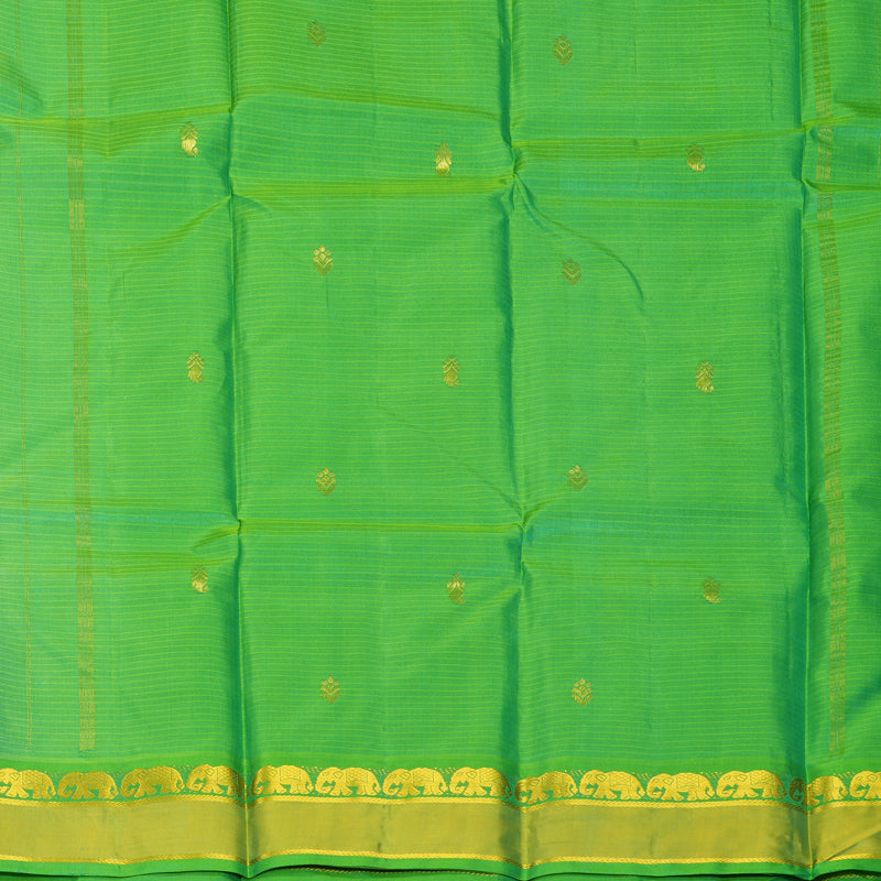 Hayagrivas Handloom Mint Green Kanjivaram Silk Saree with Parrot Green Border KBF486F3-27