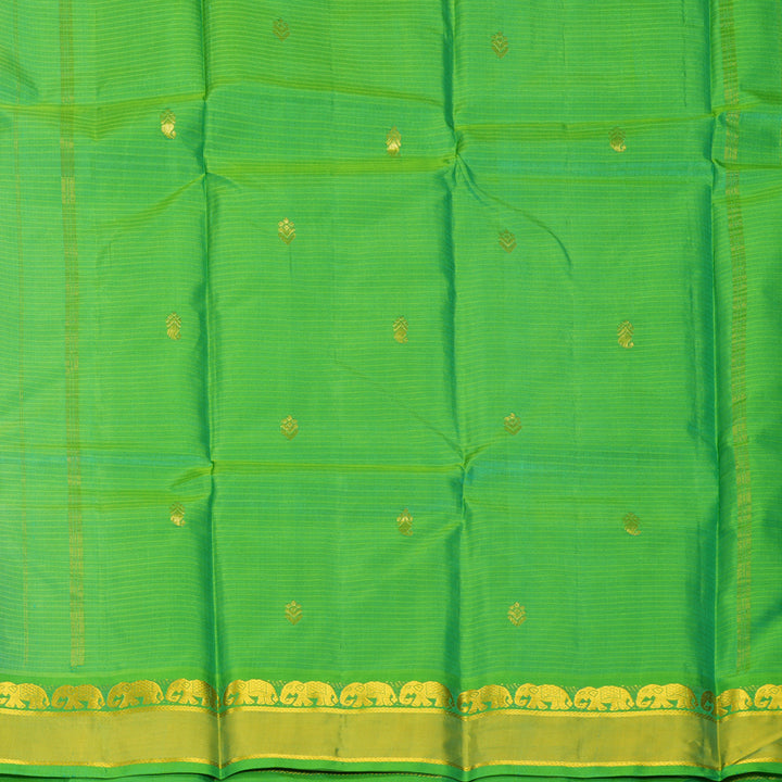 Hayagrivas Handloom Mint Green Kanjivaram Silk Saree with Parrot Green Border KBF486F3-27