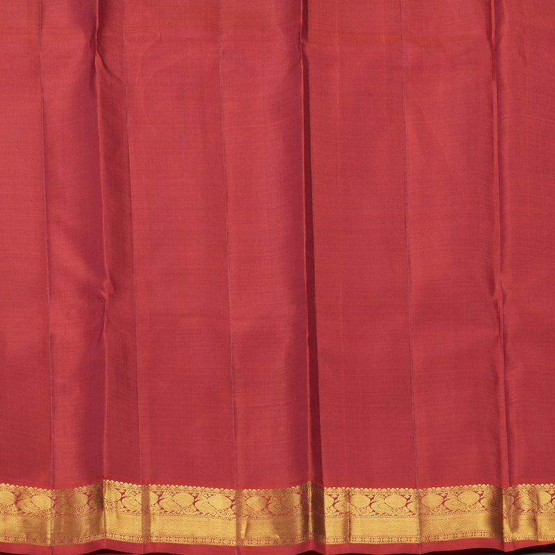 Hayagrivas Handloom Parrot Green Kanjivaram Silk Saree with Red Border KBF488F1-2