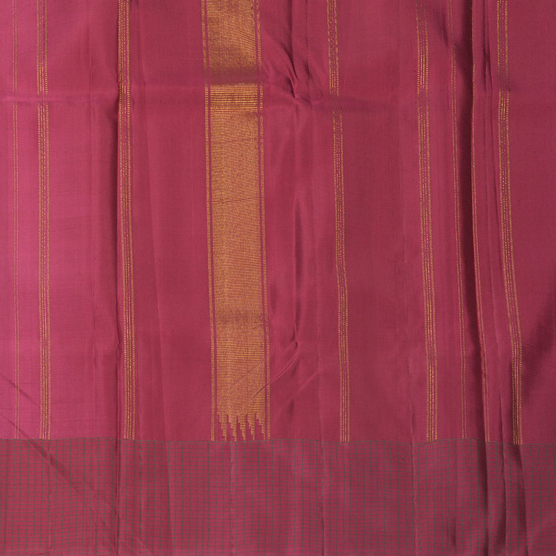 Hayagrivas Handloom White Kanjivaram Silk Saree with Ganga Jamuna Border KBE489F2-1