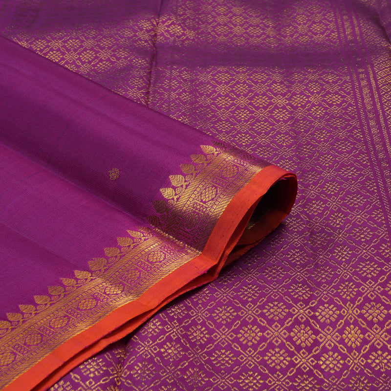 Hayagrivas Handloom Vadamalli Purple Kanjivaram Silk Saree KBF48D3-3