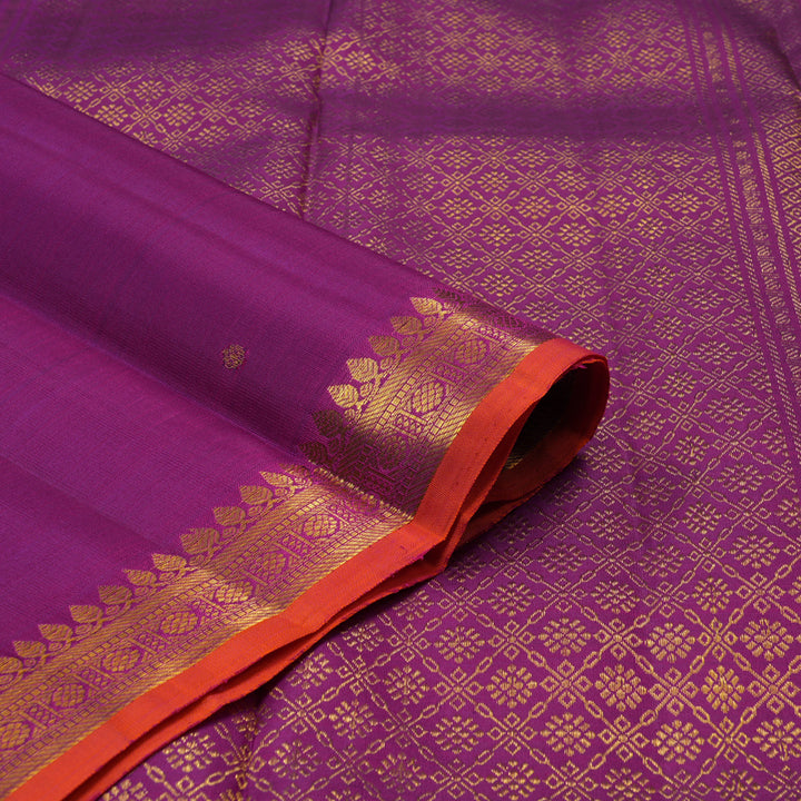 Hayagrivas Handloom Vadamalli Purple Kanjivaram Silk Saree KBF48D3-3