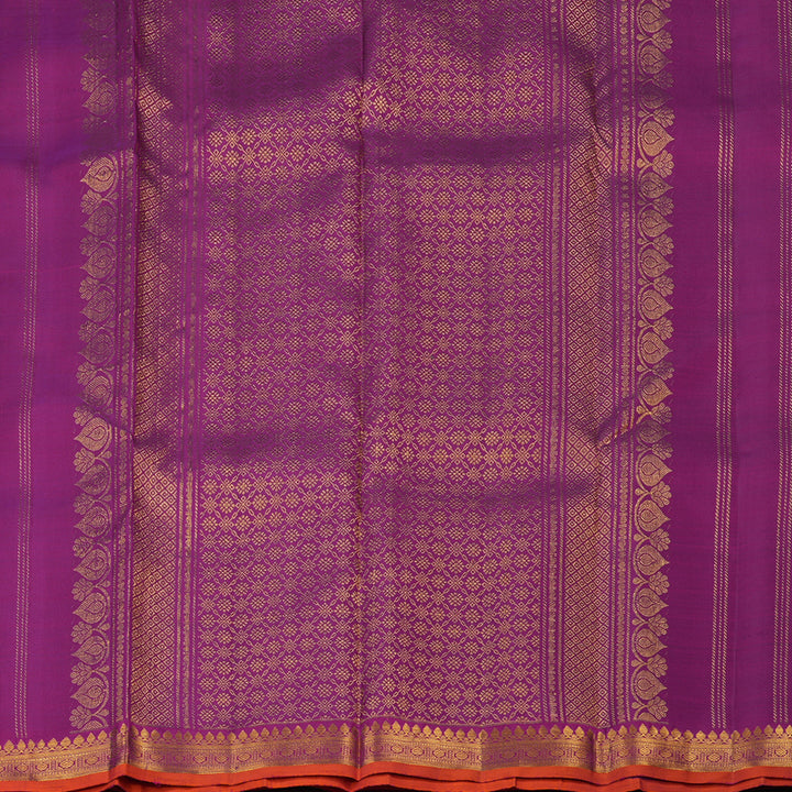 Hayagrivas Handloom Vadamalli Purple Kanjivaram Silk Saree KBF48D3-3