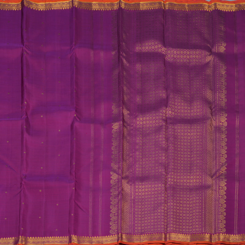 Hayagrivas Handloom Vadamalli Purple Kanjivaram Silk Saree KBF48D3-3