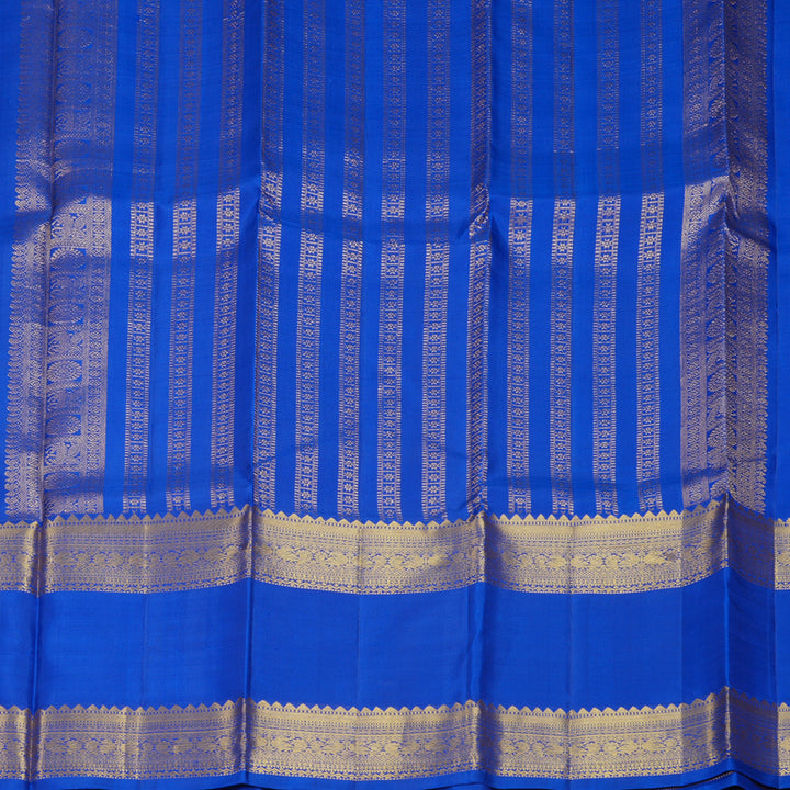 Hayagrivas Handloom MS Blue Kanjivaram Silk Saree KBF48D8-2