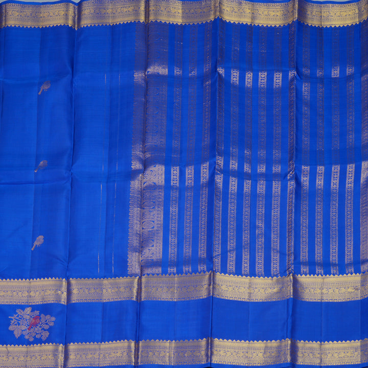 Hayagrivas Handloom MS Blue Kanjivaram Silk Saree KBF48D8-2