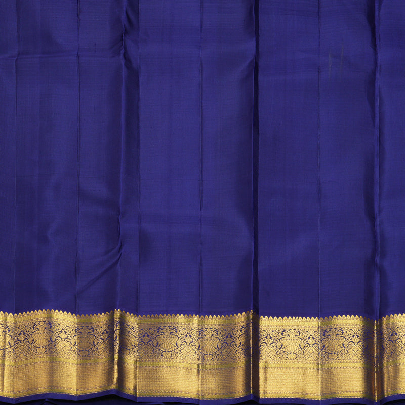 Hayagrivas Handloom Powder Blue Kanjivaram Silk Saree with Dark Blue Border KBF491F2-1