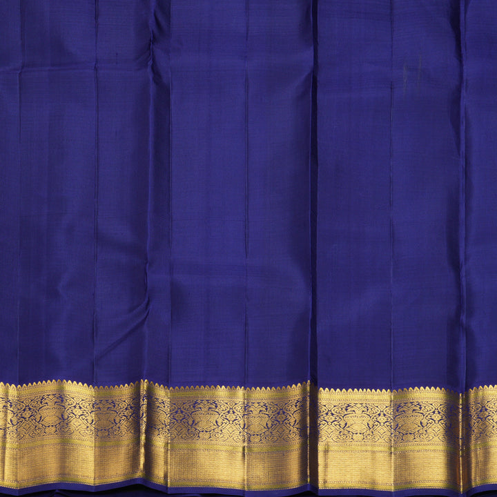 Hayagrivas Handloom Powder Blue Kanjivaram Silk Saree with Dark Blue Border KBF491F2-1