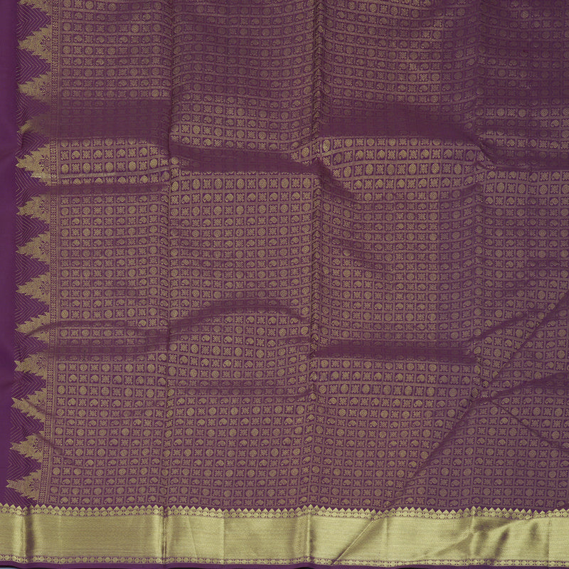Hayagrivas Handloom Purple Kanjivaram Silk Saree KBF492F1-3