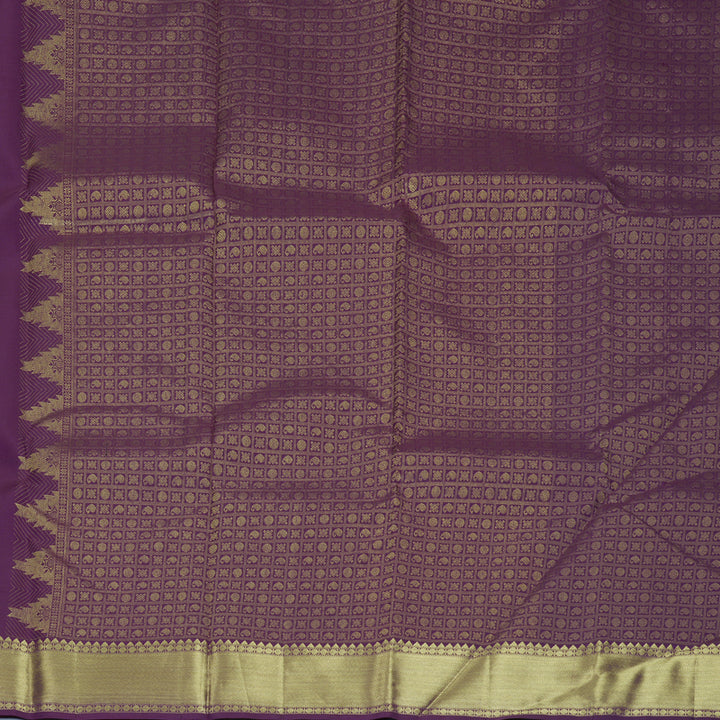 Hayagrivas Handloom Purple Kanjivaram Silk Saree KBF492F1-3