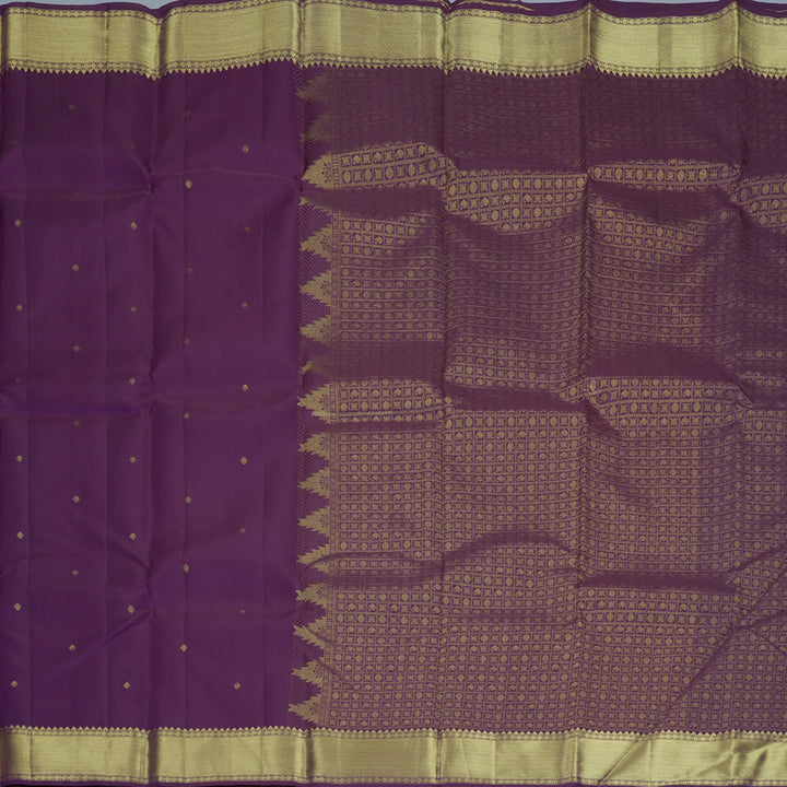Hayagrivas Handloom Purple Kanjivaram Silk Saree KBF492F1-3