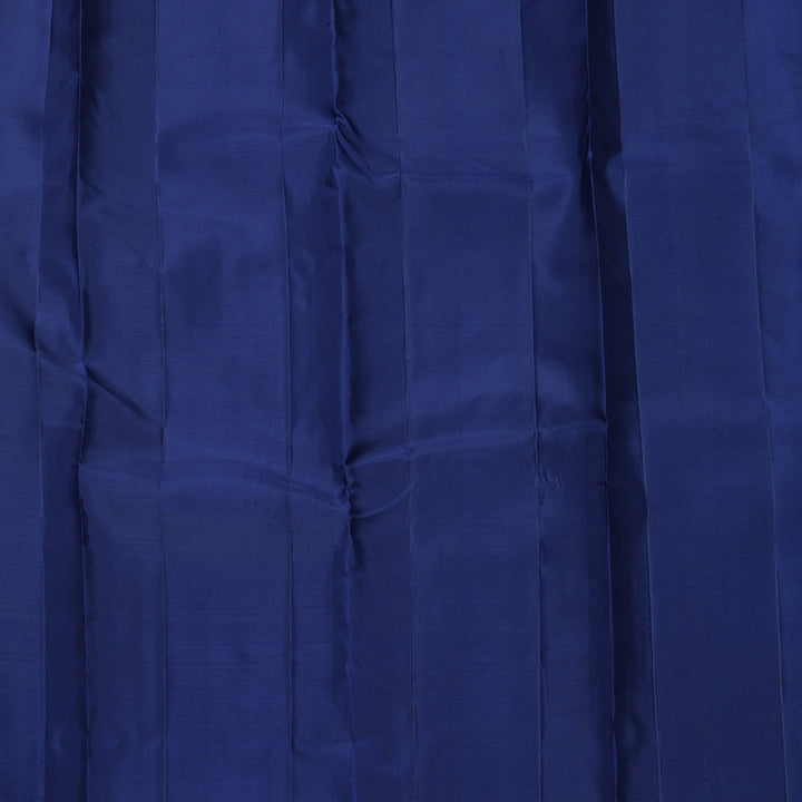 Hayagrivas Handloom Cyan Blue Kanjivaram Silk Saree with Navy Blue Border KBF492F2-3