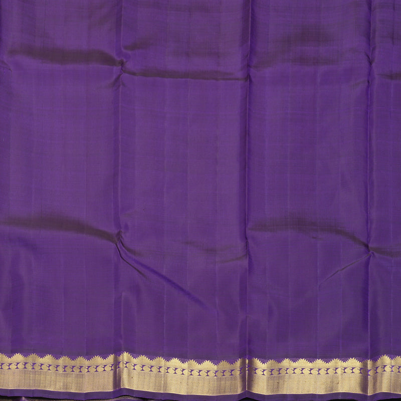 Hayagrivas Handloom Fanta Orange Kanjivaram Silk Saree with Purple Border KBF493F1-1