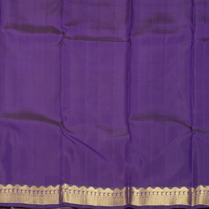 Hayagrivas Handloom Fanta Orange Kanjivaram Silk Saree with Purple Border KBF493F1-1