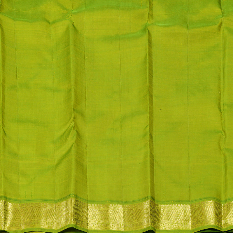 Hayagrivas Handloom Purple Kanjivaram Silk Saree with Parrot Green Border KBF493F2-1