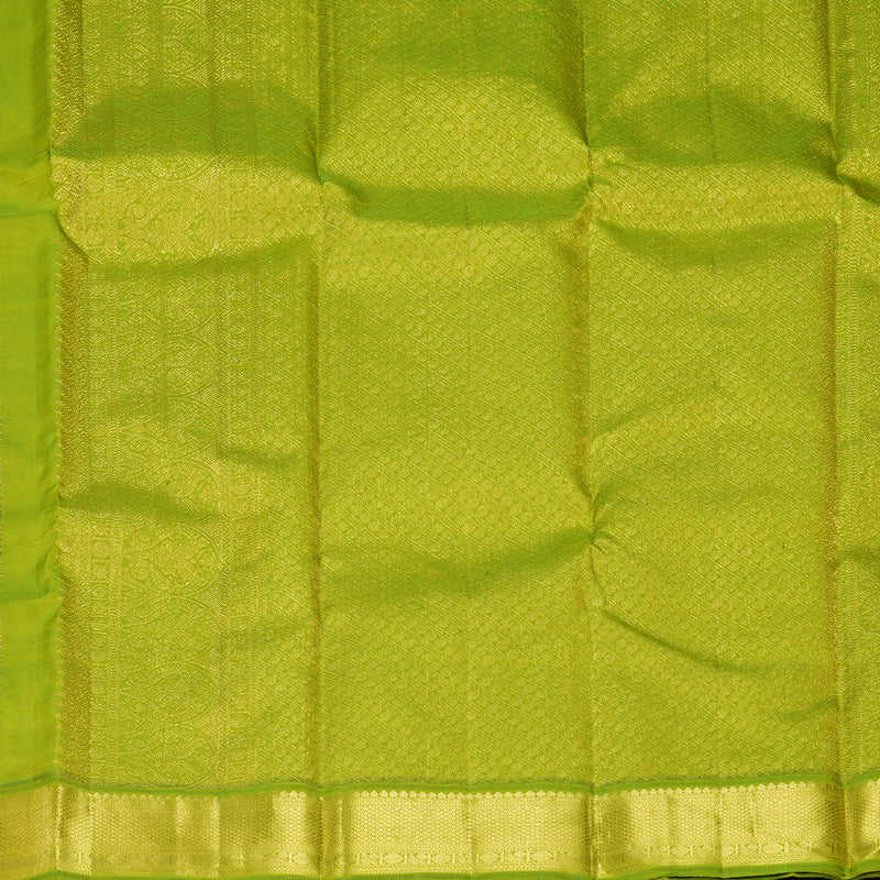 Hayagrivas Handloom Purple Kanjivaram Silk Saree with Parrot Green Border KBF493F2-1
