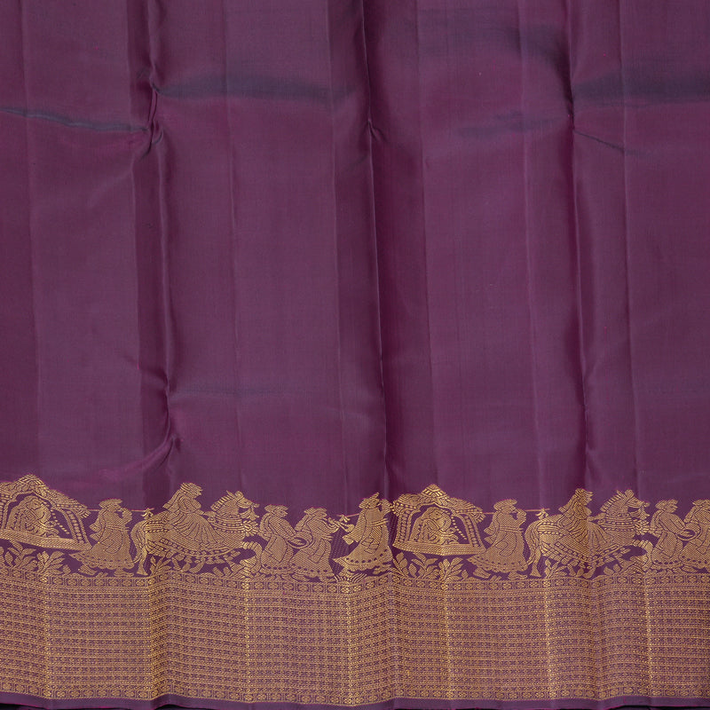 Hayagrivas Handloom Purple Kanjivaram Silk Saree KBF493F4-1