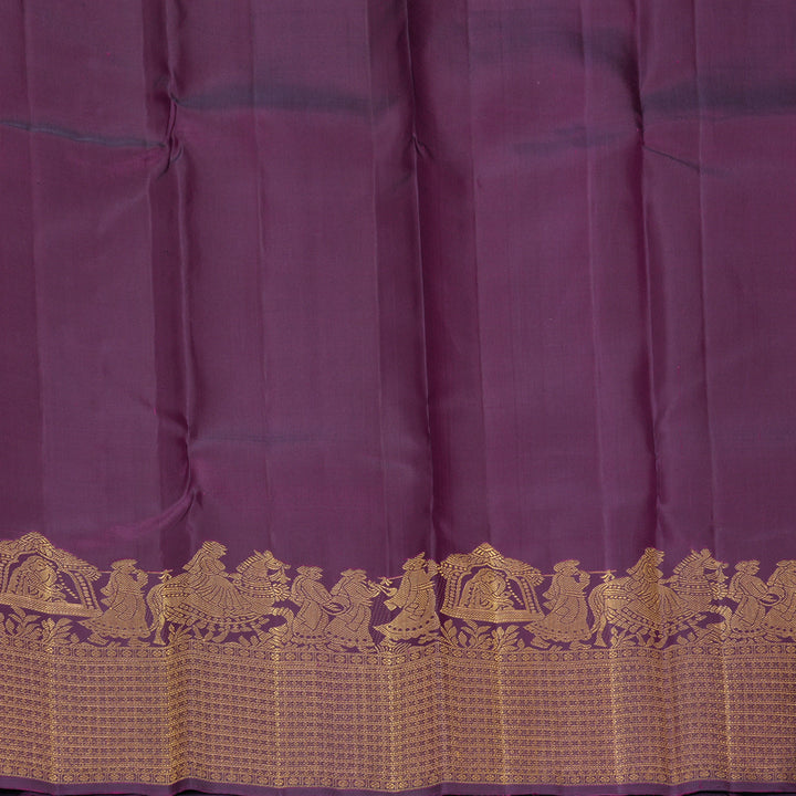 Hayagrivas Handloom Purple Kanjivaram Silk Saree KBF493F4-1