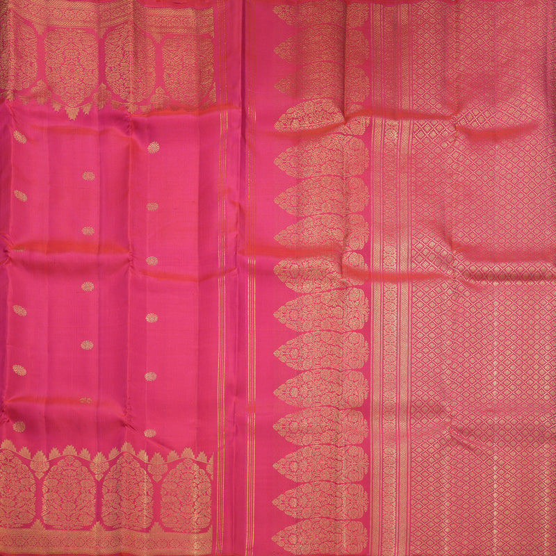 Hayagrivas Handloom Pink Kanjivaram Silk Saree KBF496F4-1