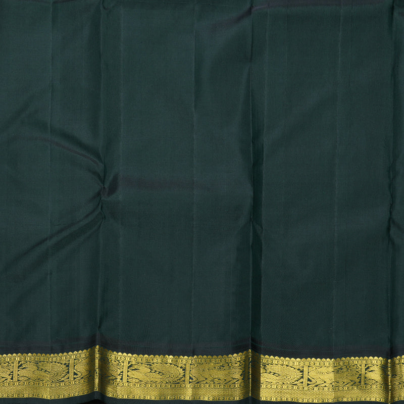 Hayagrivas Handloom Parrot Green Kanjivaram Silk Saree with Karum Pachai Border KBF497F10-2