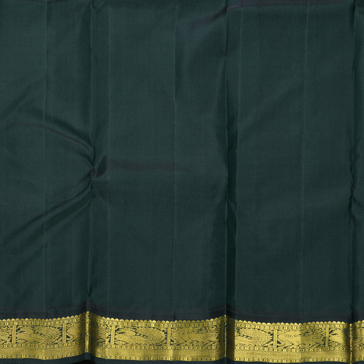 Hayagrivas Handloom Parrot Green Kanjivaram Silk Saree with Karum Pachai Border KBF497F10-2