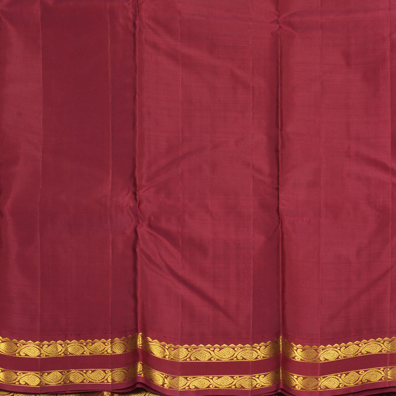 Hayagrivas Handloom Parrot Green Kanjivaram Silk Saree with Ganga Jamuna Border KBF497F13-2