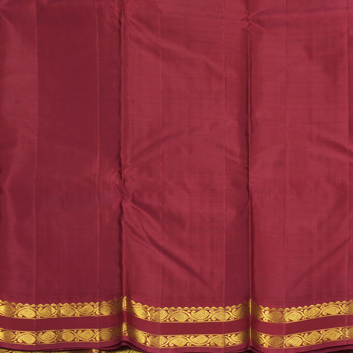 Hayagrivas Handloom Parrot Green Kanjivaram Silk Saree with Ganga Jamuna Border KBF497F13-2
