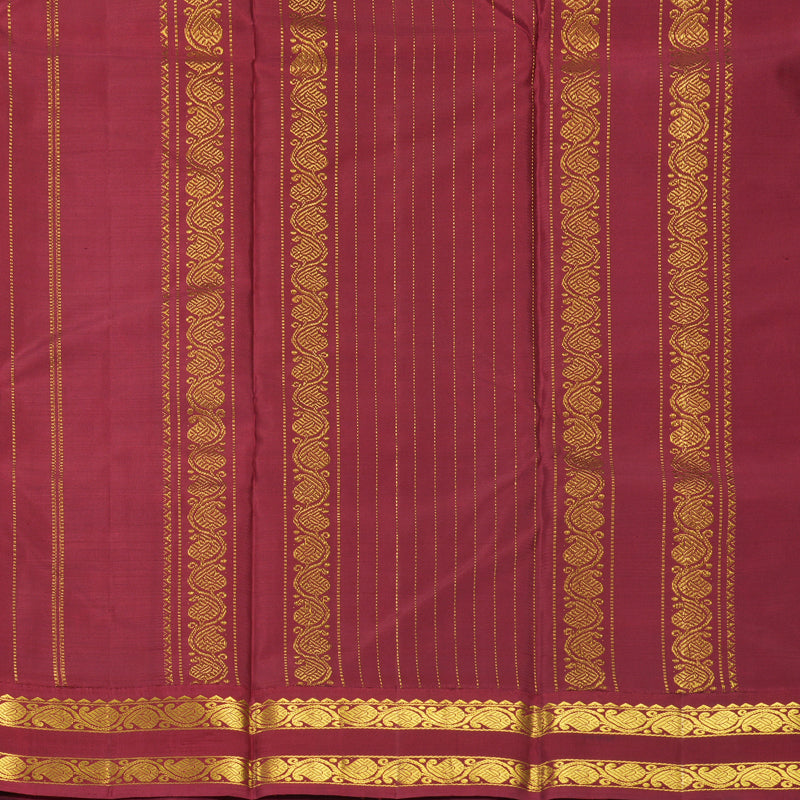 Hayagrivas Handloom Parrot Green Kanjivaram Silk Saree with Ganga Jamuna Border KBF497F13-2