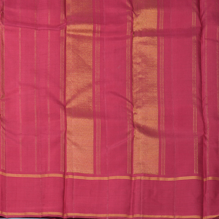 Hayagrivas Handloom Yellow Kanjivaram Silk Saree with Ganga Jamuna Border KBF497F8-1