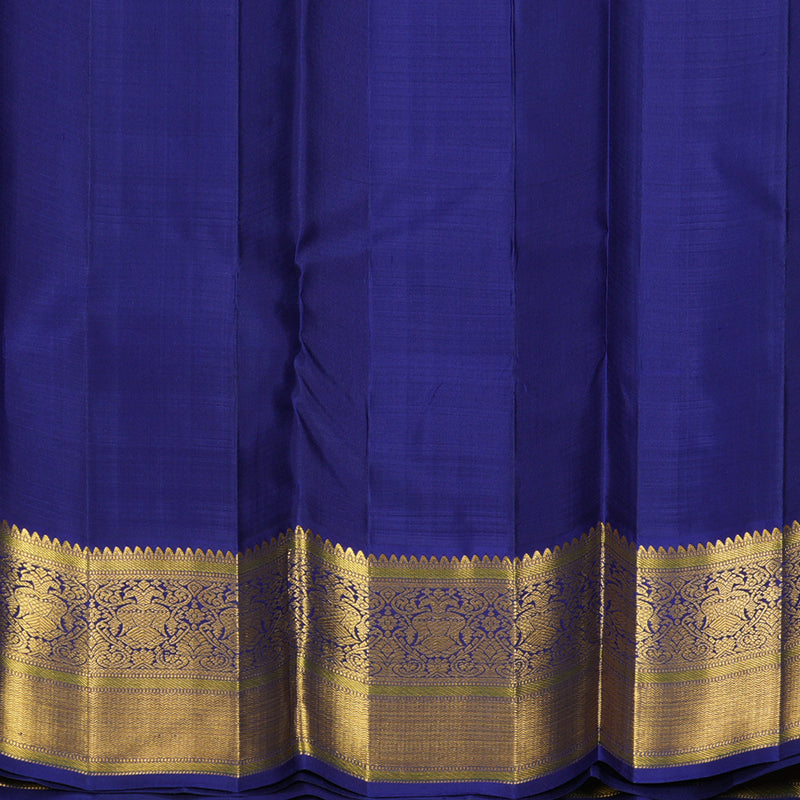 Hayagrivas Handloom Baby Pink Kanjivaram Silk Saree with Dark Blue Border KBF498F1-7