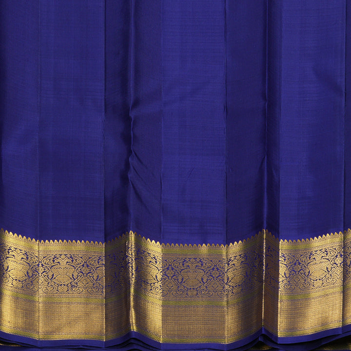 Hayagrivas Handloom Baby Pink Kanjivaram Silk Saree with Dark Blue Border KBF498F1-7