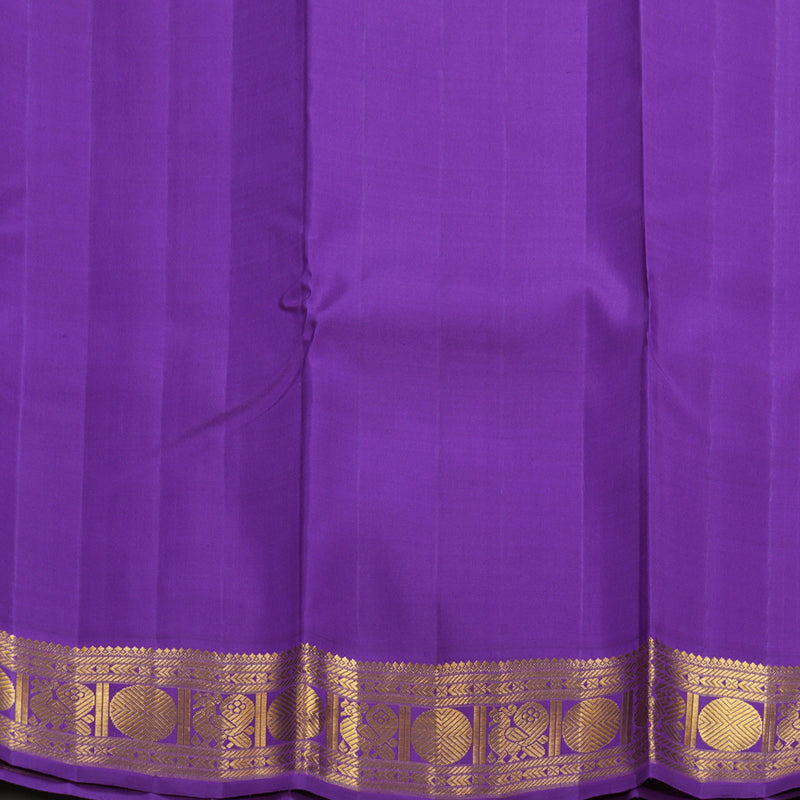 Hayagrivas Handloom Magenta-Pink Kanjivaram Silk Saree with Purple Border KBF498F4-1