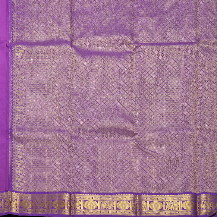Hayagrivas Handloom Magenta-Pink Kanjivaram Silk Saree with Purple Border KBF498F4-1